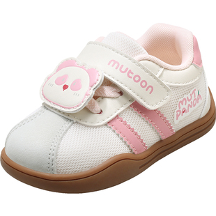 牧童宝宝学步鞋2026春季新款男童卡通婴儿熊猫鞋子软底女童德训鞋