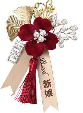 高档新娘新郎结婚胸花婚礼全套家人一套襟花父母伴娘伴郎贵宾定制