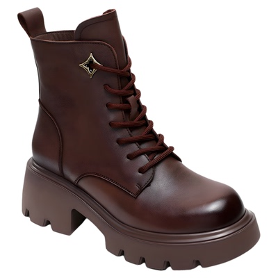 2025新款马丁靴英伦爆款真皮短靴时尚复古休闲单靴百搭女鞋子秋冬