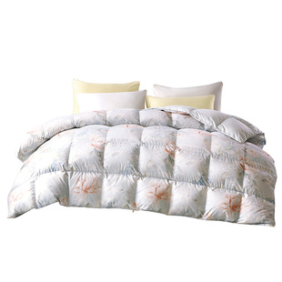 富安娜95白鹅绒冬厚被二合一子母被春秋冬季加厚保暖羽绒被子被芯