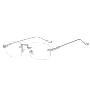 柳智敏同款无框眼镜女清冷高智感无边框御姐可配近视防蓝光眼镜框