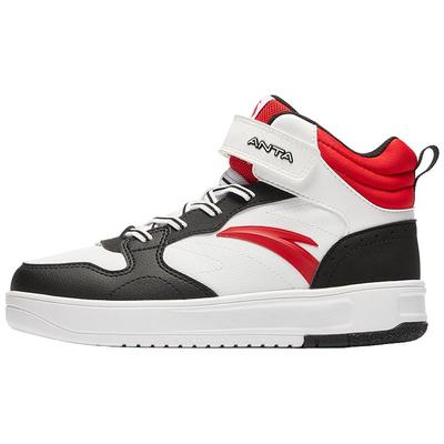 antakids高帮皮面休闲板鞋儿童鞋