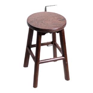 红木鸡翅木圆吧凳吧台实木高脚凳餐桌圆凳子换鞋凳矮凳前台吧椅
