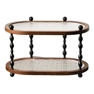 相思木桌面三层置物架实木高级感轻奢家用台面马克杯架双层收纳架