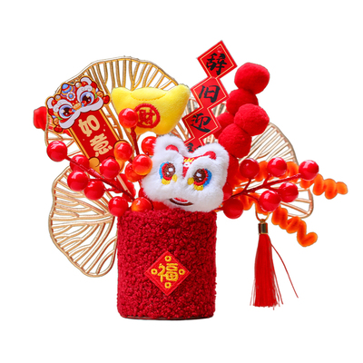 新年装饰品氛围布置马年福桶2026