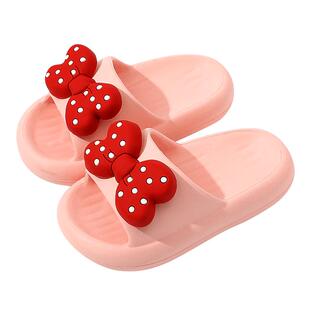 女童拖鞋儿童夏季宝宝男童室内防滑女孩居家可爱蝴蝶结亲子凉拖鞋