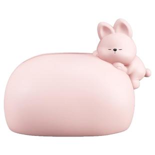 可爱兔子纸巾盒客厅轻奢大气装饰品茶几餐桌家用抽纸盒餐巾纸盒子