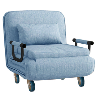 带轮子加高沙发椅2025新款客厅书房小户型网红午休折叠两用沙发床