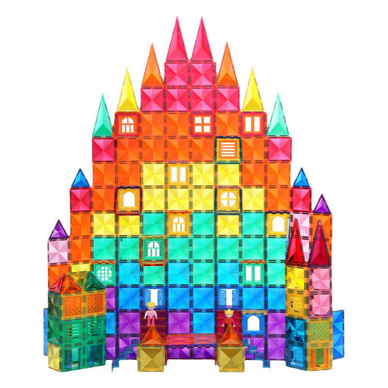 宝宝科博磁力片彩窗磁铁星芒积木儿童强磁光影益智透明新手入门级