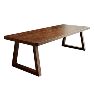 南美胡桃木大长书桌客厅家用实木学习阅览桌书房新中式办公工作台