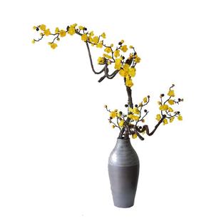 新中式复古陶瓷花瓶仿真梅花干枝腊梅假花摆件酒店家居装饰促销