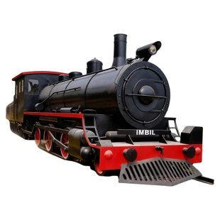 老式蒸汽复古火车头美食一条街展览摆件模型绿皮火车厢餐厅景区