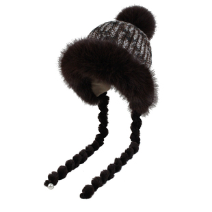 巨富贵！手感超好的加厚保暖毛毛护耳帽可爱毛球针织加绒雷锋帽女