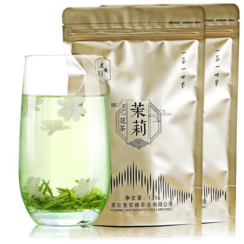 新茶新花美安雅茉莉花茶四川雅安茶叶浓香型两袋组合装250g