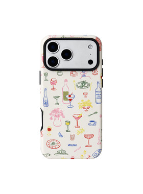 Ufology原创磁吸韩国进口菲林适用iPhone17promax手机壳16pro苹果15pro蝴蝶结14pro全包13新款二合一12手绘