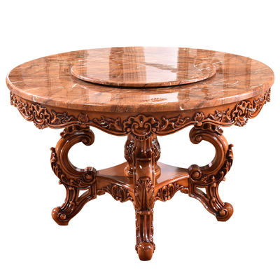 手工雕花新古典圆桌水性漆