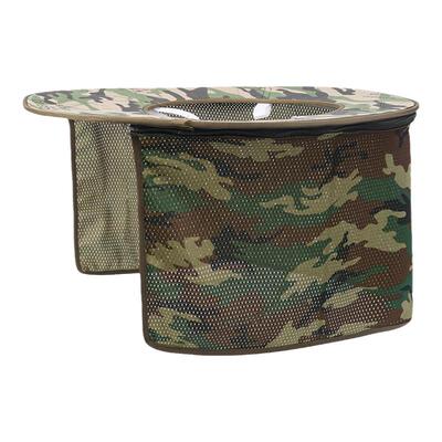 套在安全帽上的工地防晒遮阳帘