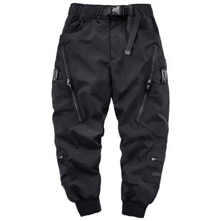 VIP机能工装裤男春秋多口袋伞兵裤ins潮速干运动休闲百搭束脚裤子