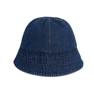 白敬亭同款渔夫帽男女休闲文艺蓝色圆顶盆帽遮阳帽防晒牛仔帽子潮