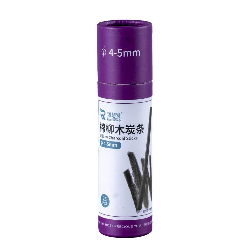 瑞萌特碳条4-5mm素描速写绘图炭笔炭精条美术生专用棉柳木炭条瑞蒙特国画用起稿打型素描炭精条软性粗细碳棒