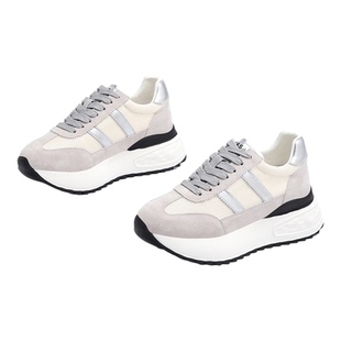 星期六8CM轻便隐形内增高德训鞋女厚底百搭休闲运动舒适阿甘女鞋