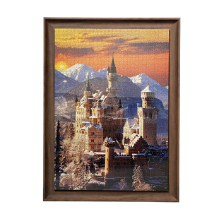 环保拼图相框1000片立体画框悬浮腾空5070框架可挂墙装裱不压图