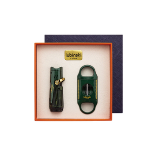 Lubinski鲁宾斯基多功能雪茄打火机V型雪茄剪礼盒套装新款