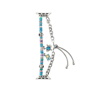 【原创塔罗牌】iserisewatch适用苹果手表表带iWatchs11金属链式applewatch9夏天串珠s10透气SE星星太阳ultra