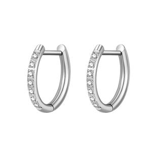 F136钛合金耳环女医用植入级D型直针耳圈养耳洞素圈养耳钉耳骨钉