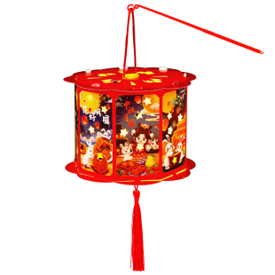 新年灯笼手工diy制作材料包儿童幼儿园手提走马灯挂饰2026新款春