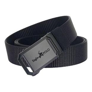 保罗帆布腰带男自动扣尼龙裤带时尚休闲百搭编织战术腰带快拆皮带