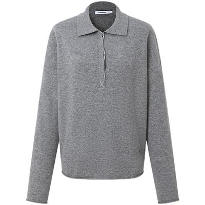 CALVINLUO绵羊毛POLO领毛针织衫