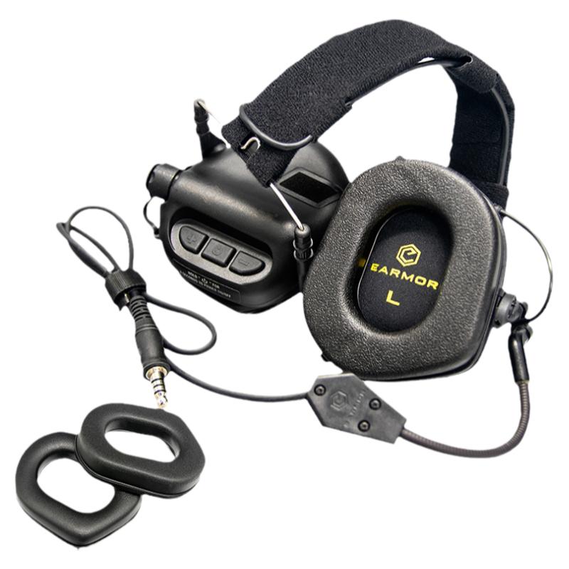 EARMOR耳魔 M32耳机M31H电子拾音降噪射击耳机头戴战术通讯头盔式