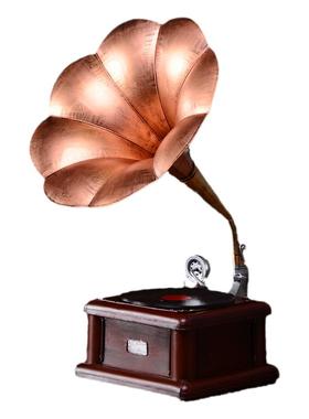 老式片机铁艺酒吧复古风黑胶模型