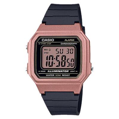 卡西欧/Casio 简约日常休闲情侣复古学生方块电子表 W-217H-9A