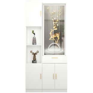 屏风隔断置物架入户客厅实木正对进大门现代简约双面玄关柜子一体