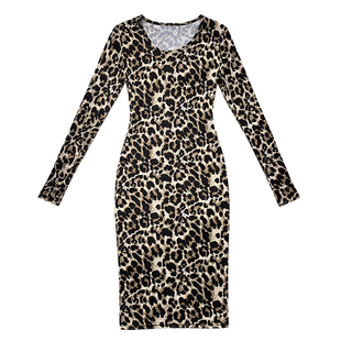 春季豹纹连衣裙女时尚2026新款女士性感包臀裙显瘦内衬裙打底裙子