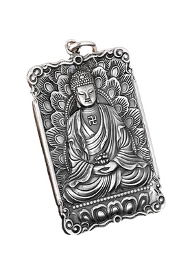 复古关公貔貅纯银吊坠男士送男友