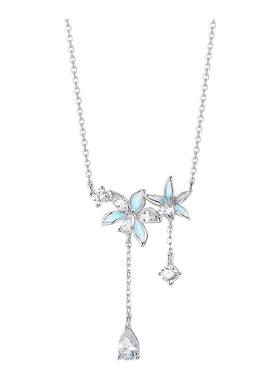 卡蒂罗极光幽兰项链925银夜光锁骨链女轻奢时尚生日礼物2025新款