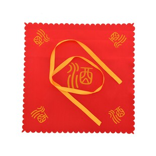 酒布盖布封口布酒坛封口专用布大酒坛盖坛红布酒坛绸布酒缸盖头布