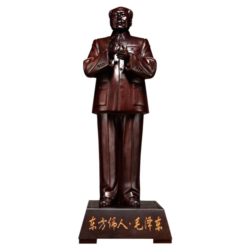 黑檀木毛主席雕刻办公桌家居装饰