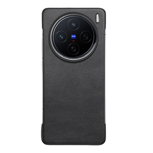适用vivox300手机壳vivo无边框x300牛皮纹x300pro半包x200promini超薄x200s保护套x200散热新款男款ultra皮革