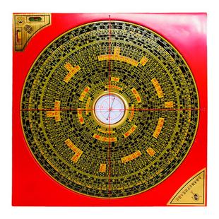 通胜8寸铜面罗盘 高精度罗经仪 指财针三元三合综合盘装饰八卦摆