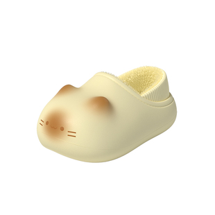 chikoku可爱猫爪棉拖鞋女冬居家保暖情侣防水微足弓小猫棉拖鞋男