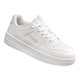 回力男鞋皮面加绒保暖板鞋男款2025秋冬新款厚底增高休闲小白鞋子