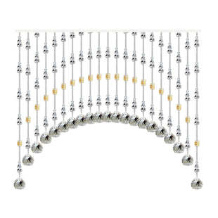 水晶一体葫芦玻璃珠帘家用隔断帘门店风水帘门对门免打孔门帘装饰