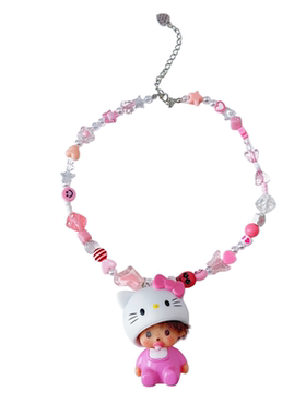 日系变装小猫头套串珠项链