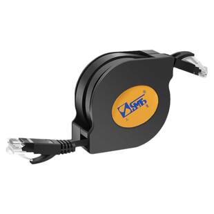 三堡六类千兆非屏蔽伸缩扁平网线 网络收缩成品跳线 1.55米 32AWG