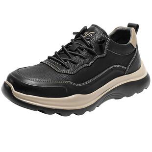 森达工装鞋男士2025冬季新款舒适厚底休闲运动鞋复古板鞋QJ043DM5