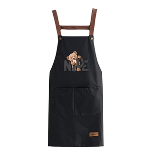 防水防油家用厨房背带围裙时尚韩版成人做饭干活耐脏工作服定制